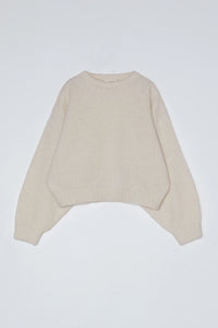 Balloon Sleeve Sweater in Cream