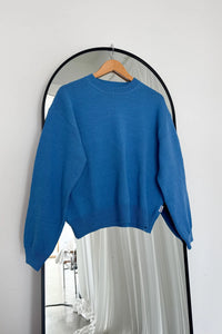 Milo Cotton Sweater in Blue