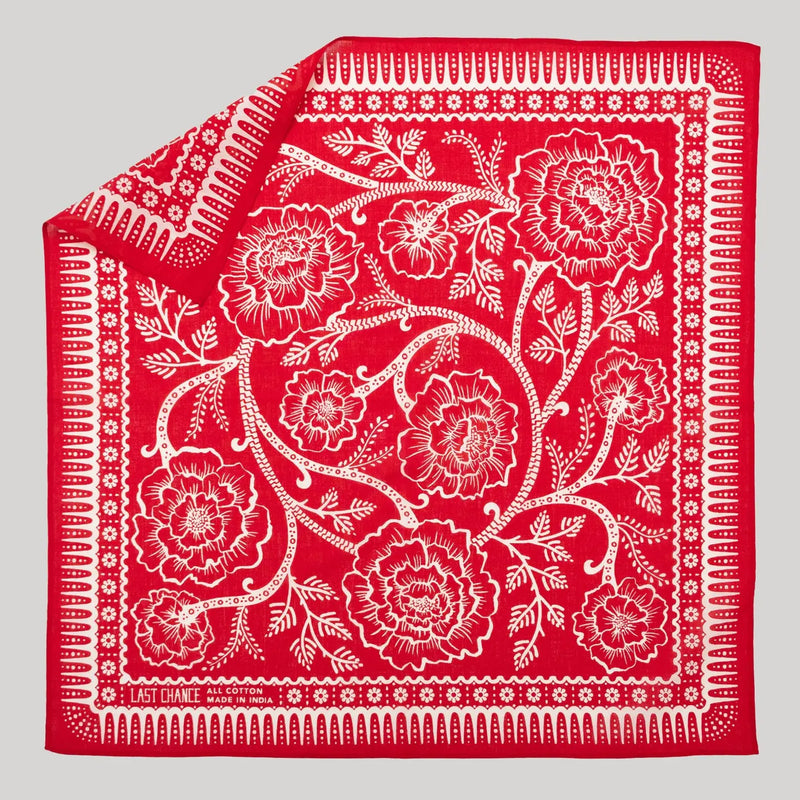 Cotton Bandana in Red Hot