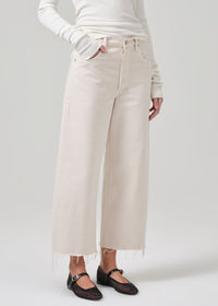 Ayla Raw Hem Crop Almondette