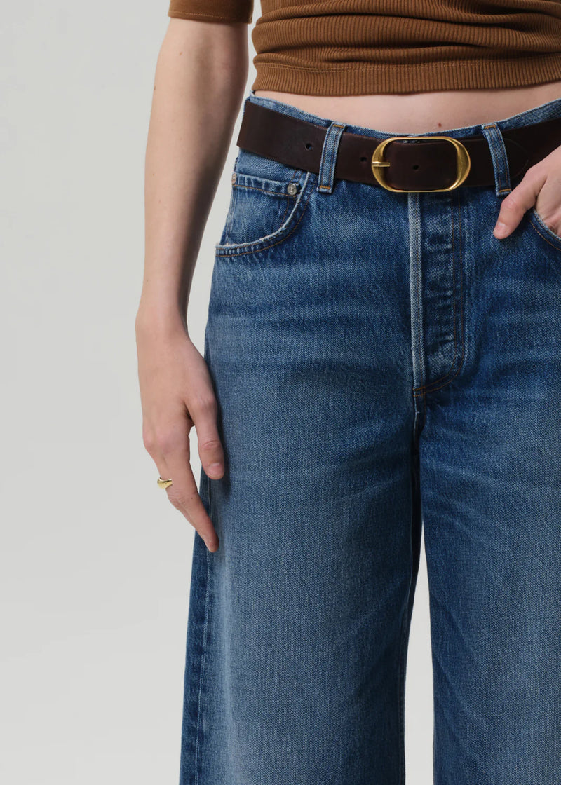 Ayla Raw Hem Crop in Chaya