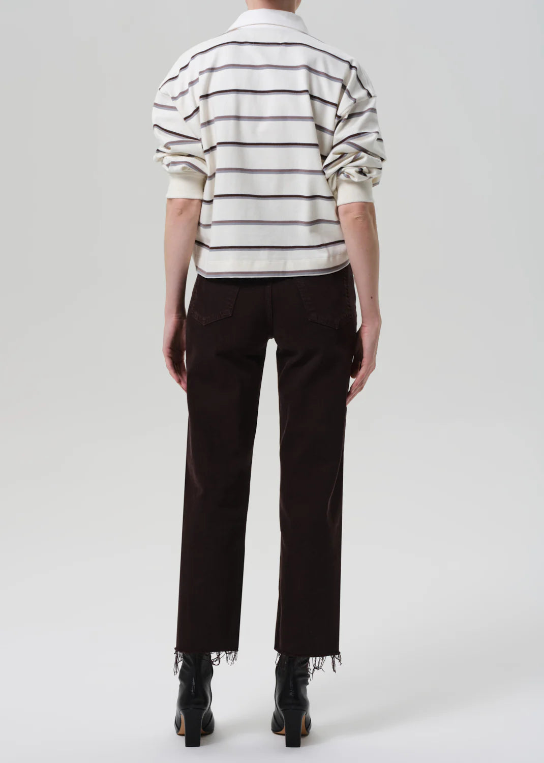 Palma Straight Raw Hem in Carob