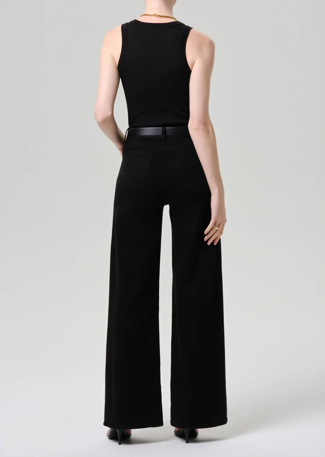 Lyra Long Wide Leg in Plush Black
