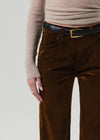Delfina Straight Velvet in Golden