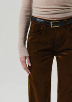 Delfina Straight Velvet in Golden