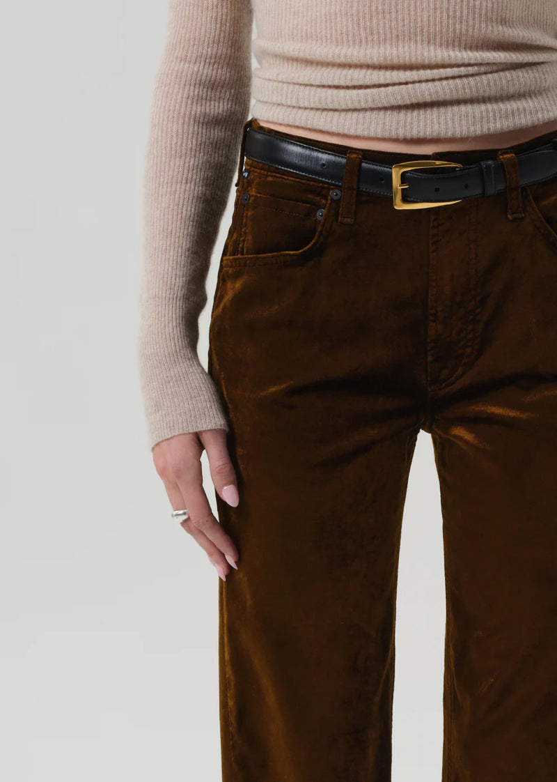 Delfina Straight Velvet in Golden