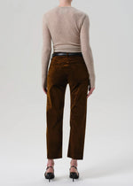 Delfina Straight Velvet in Golden