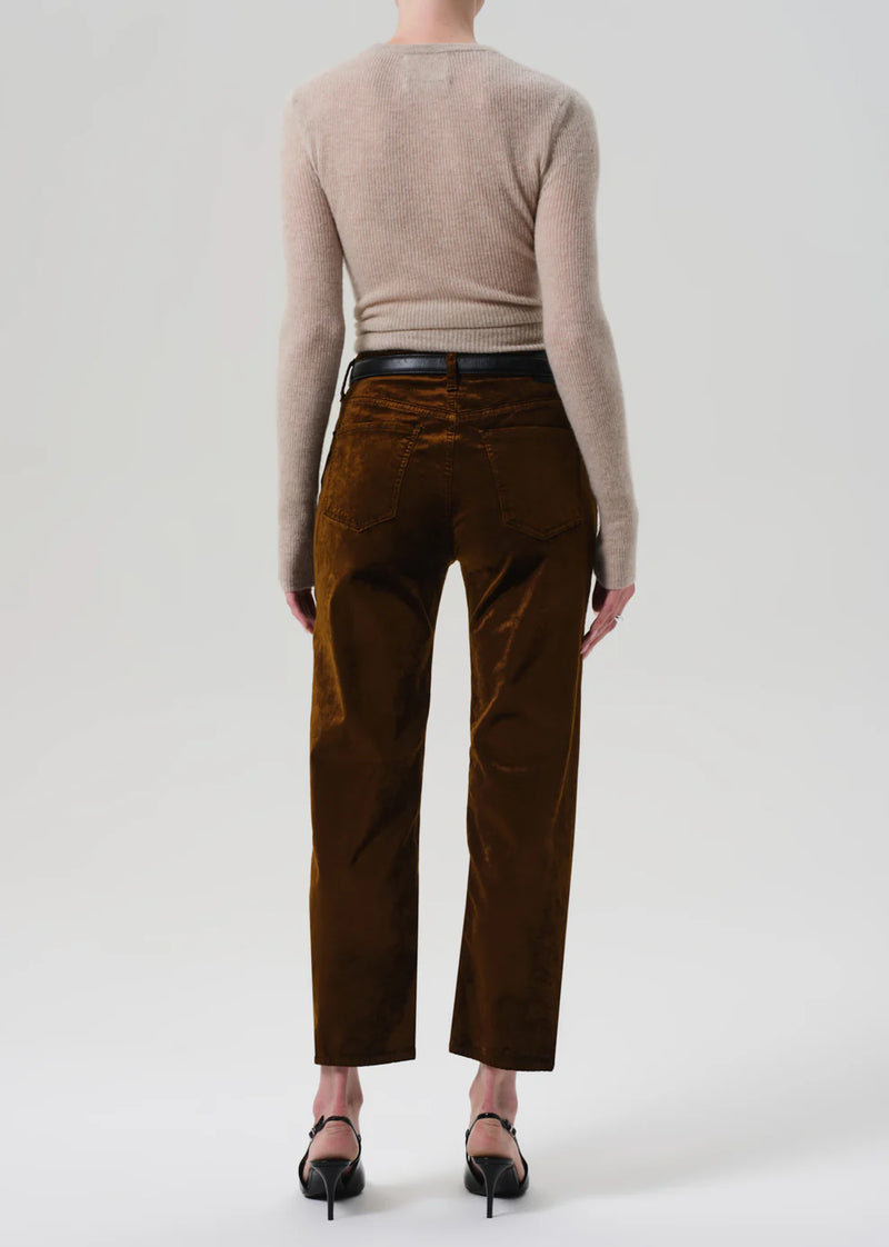 Delfina Straight Velvet in Golden