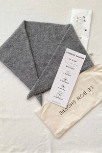 Cashmere Bandana in Heather Grey