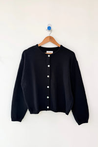 Leila Cotton Cardigan in Black