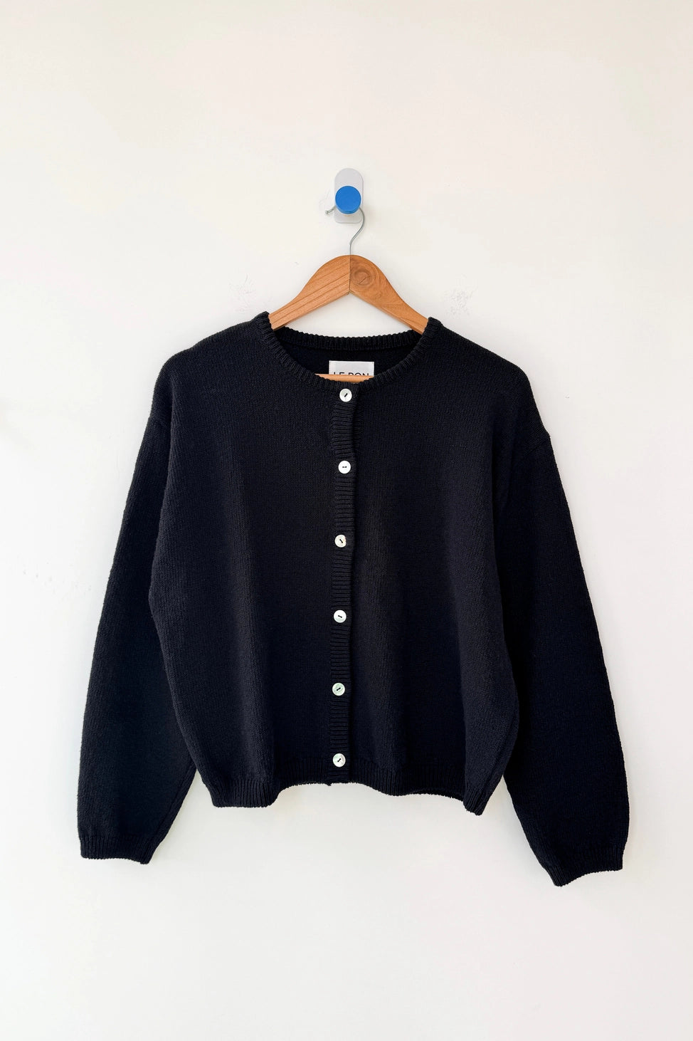 Leila Cotton Cardigan in Black