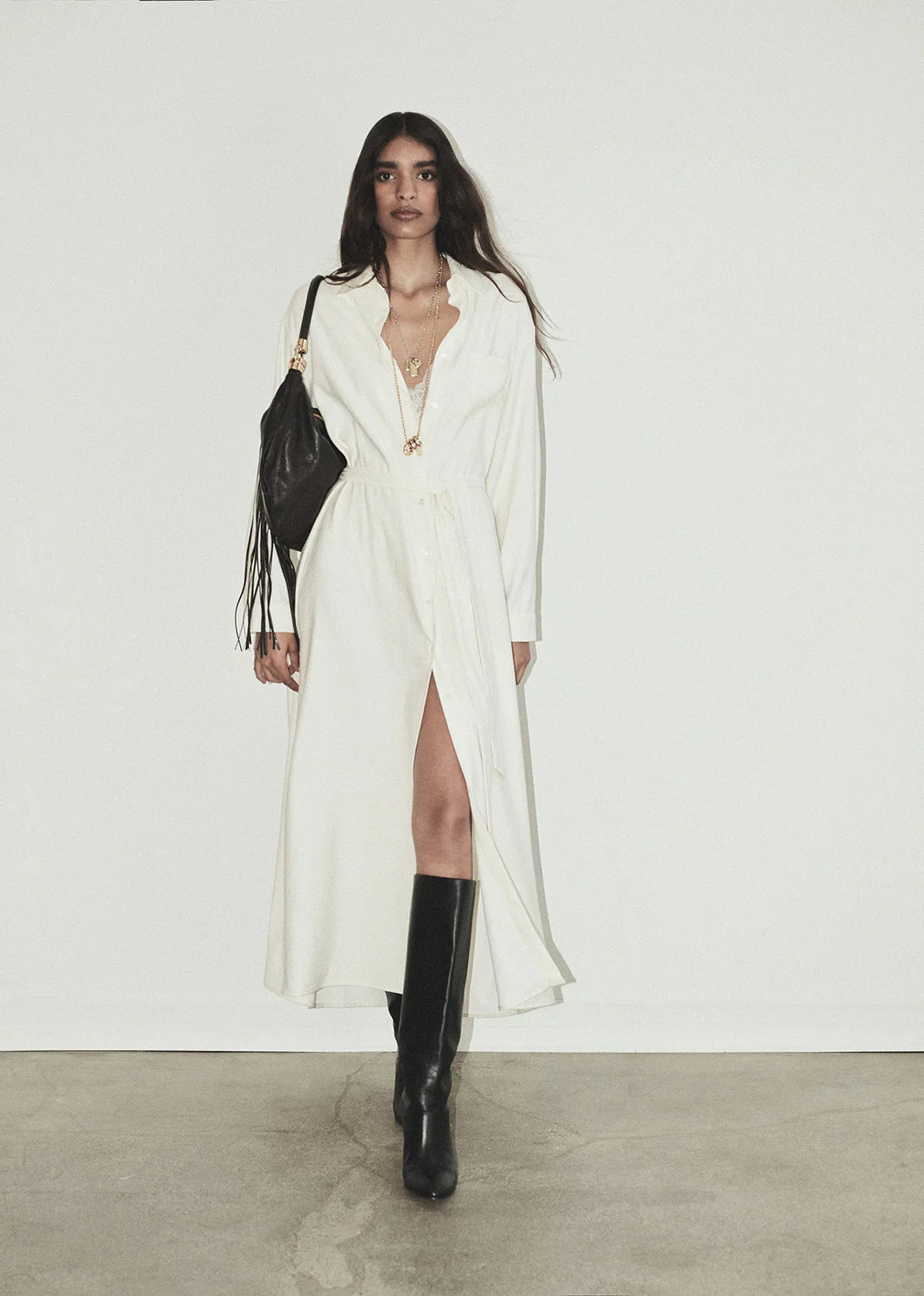 Camillia Shirt Dress in Moonlight