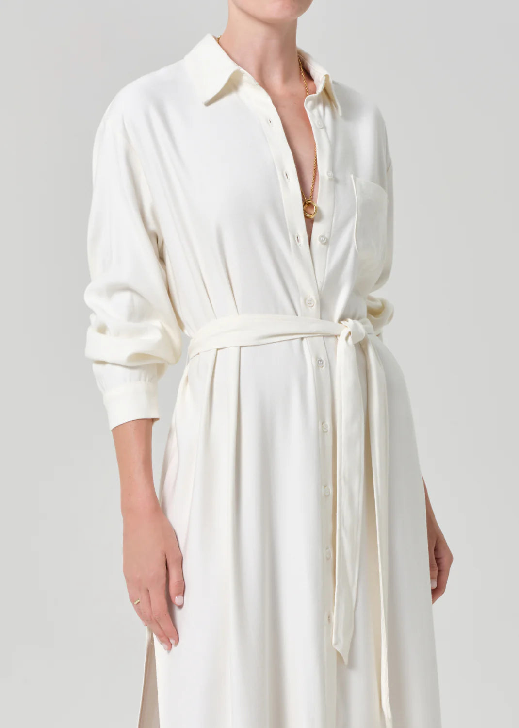 Camillia Shirt Dress in Moonlight