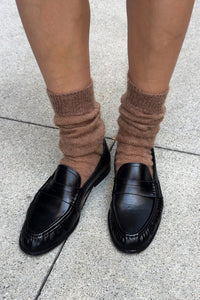 Mohair Veil Socks in Mocha