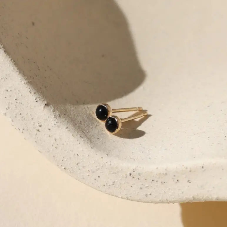 Petite Onyx Studs