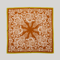 Silk Twill Scarf in Blossom Tobacco