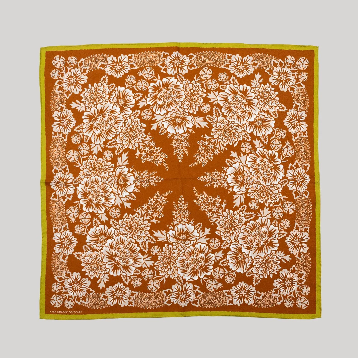 Silk Twill Scarf in Blossom Tobacco