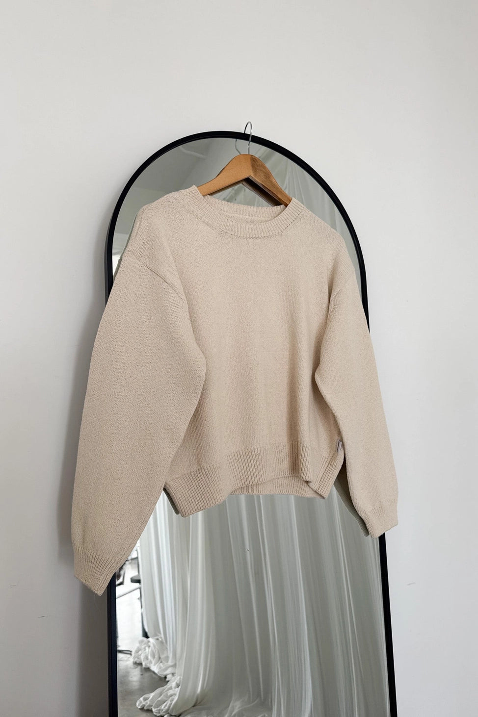 Milo Cotton Sweater in Naturel