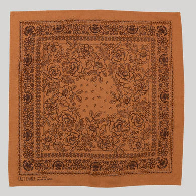 Natural Dye Silk Bandana in Golden Oak