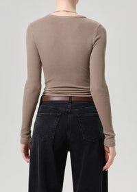 Bina Crewneck in Cocoa