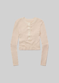 Varra Waffle Henley in Shrimp