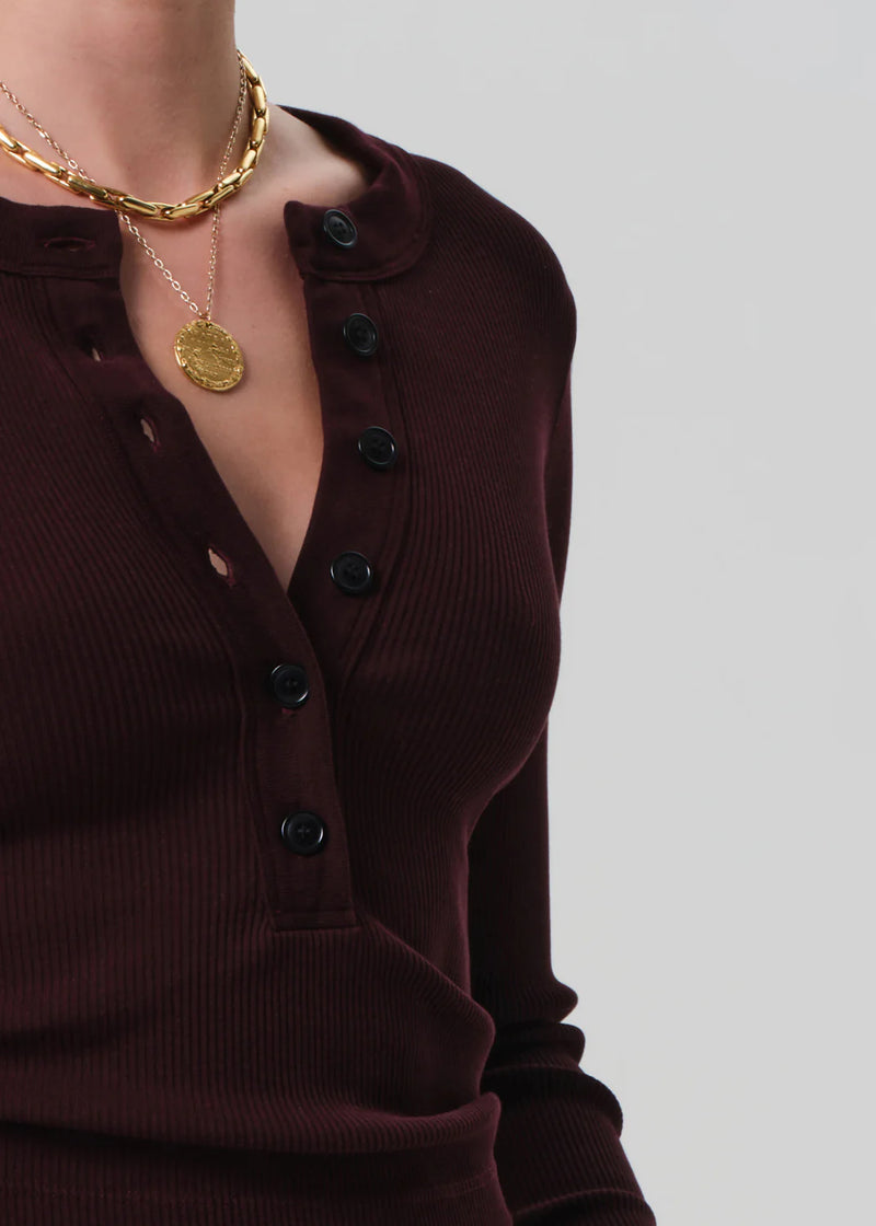 Varra Henley in Mahogany