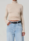 Caradene Turtleneck in Heathered Almond