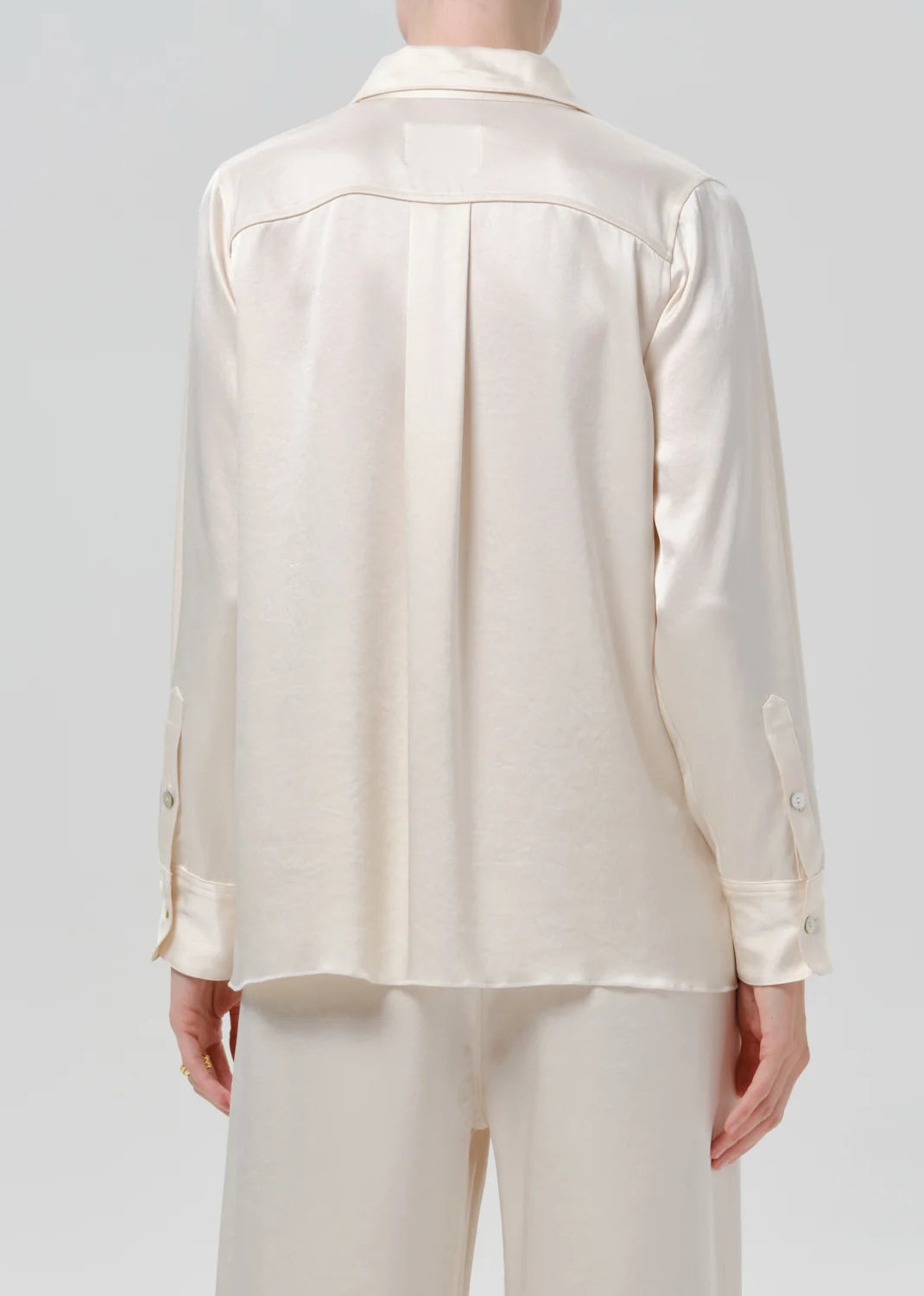 Tullah Satin Shirt in Cream