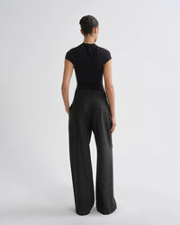 Sathia Felted Wool Trouser in Charcoal