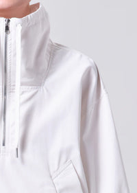 Lydia Nylon Popover Anorak in Chalk White