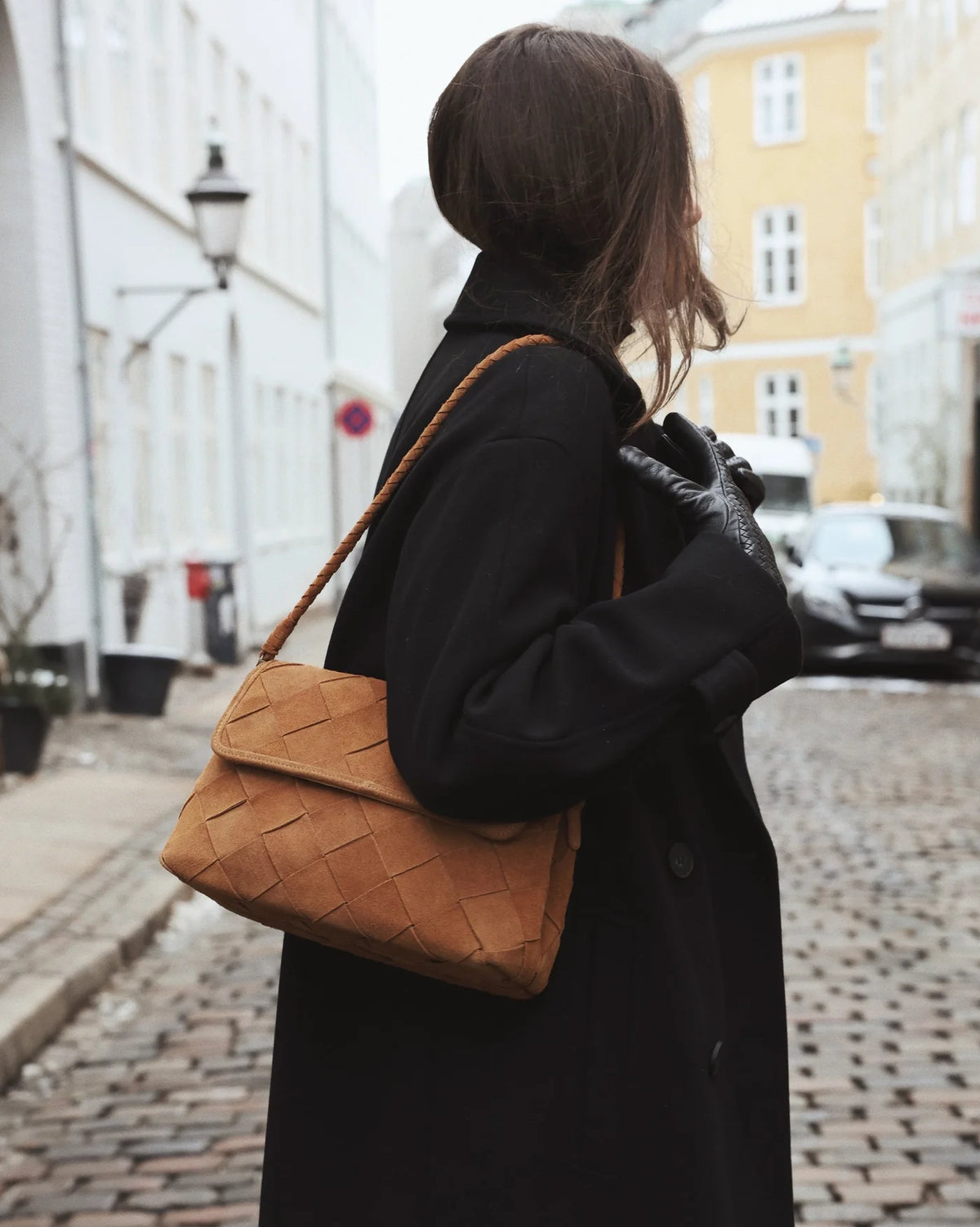 Madeleine Bag in Copper Suede