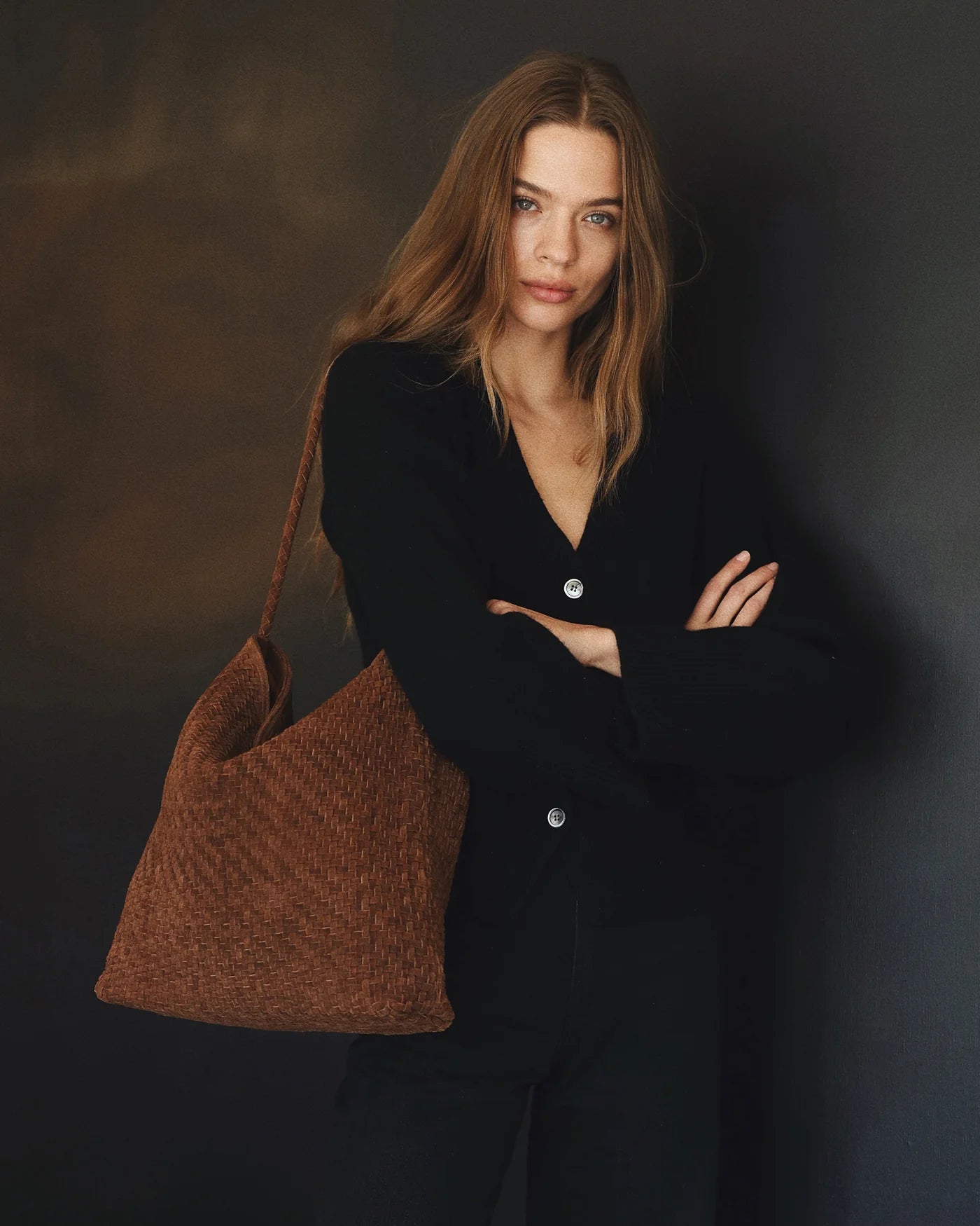Sera Tote in Brown Suede