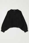 Balloon Sleeve Sweater in Black