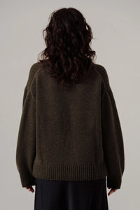 Alpaca Heritage Turtleneck in Olive