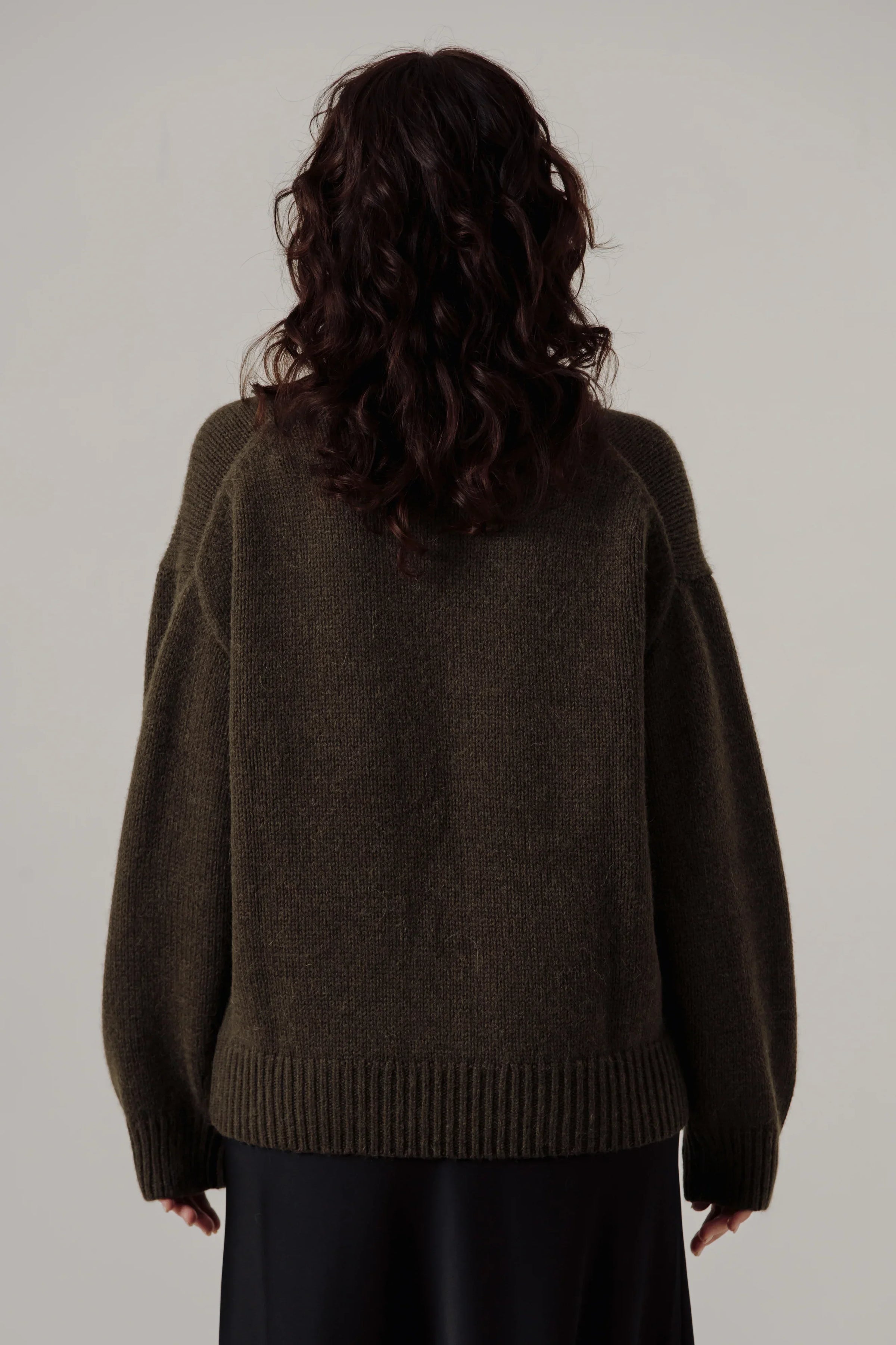 Alpaca Heritage Turtleneck in Olive