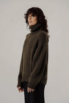 Alpaca Heritage Turtleneck in Olive