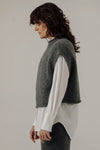 Alpaca Iris Vest in Stone