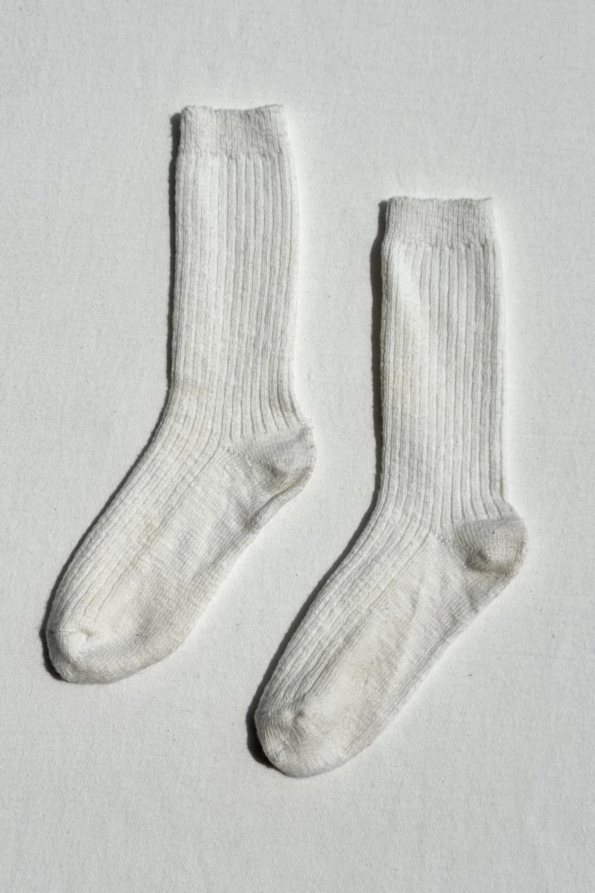 Cottage Socks in White Linen