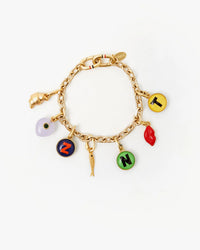 Charm Chain Bracelet in Vintage Gold