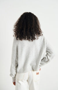 The Damsville Cardigan in Heather Grey