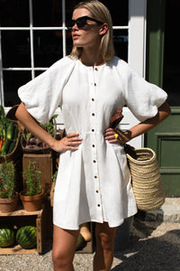 Bastille Short Dress in Star White