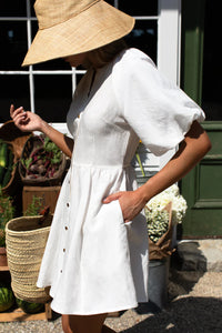 Bastille Short Dress in Star White