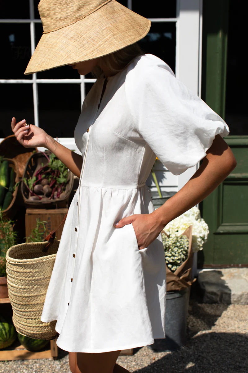 Bastille Short Dress in Star White