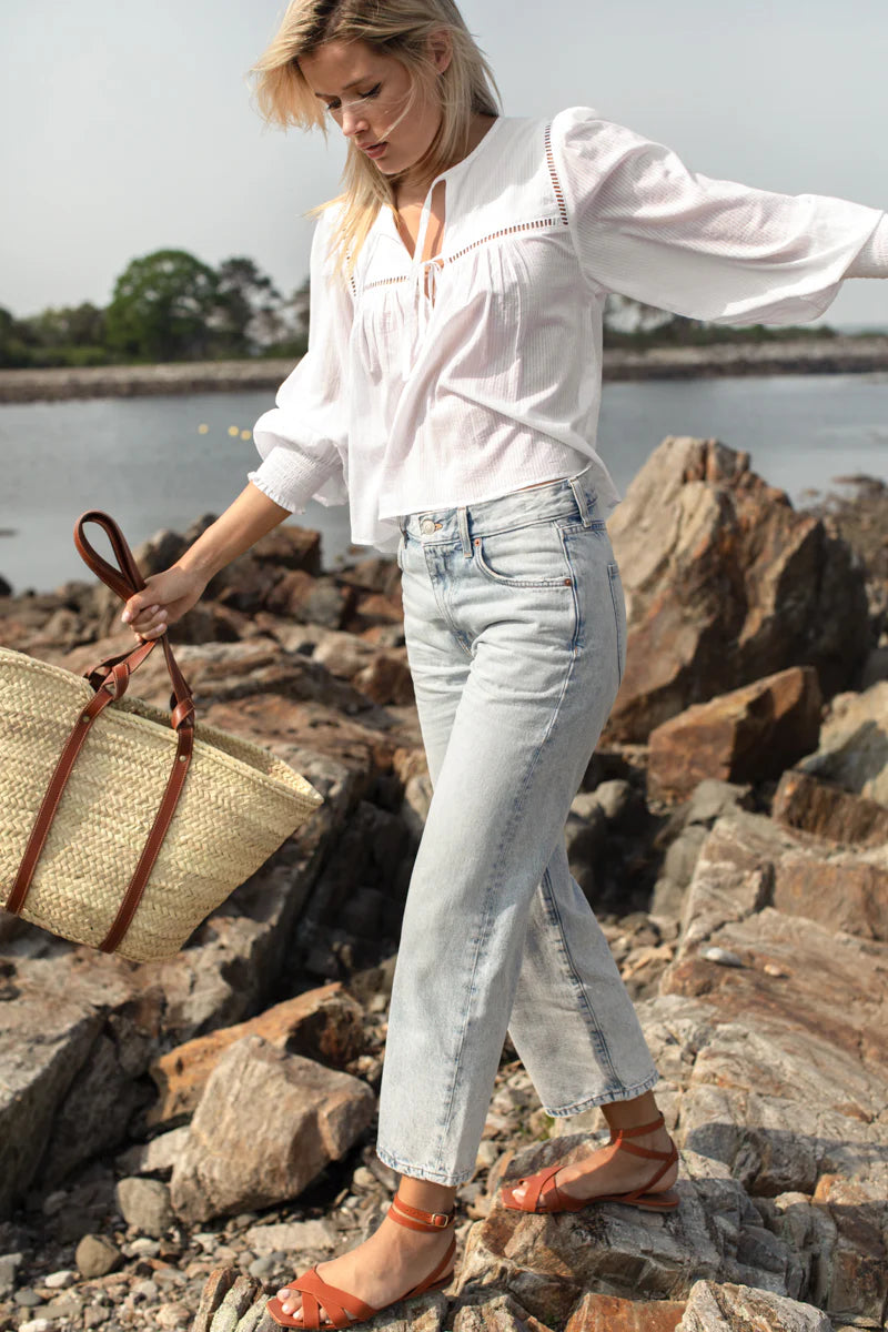 Isla Longsleeve Top in Salt