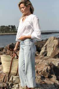 Isla Longsleeve Top in Salt