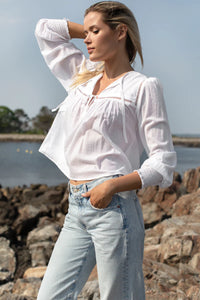 Isla Longsleeve Top in Salt