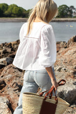 Isla Longsleeve Top in Salt