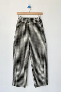 Gingham Arc Pants in Black