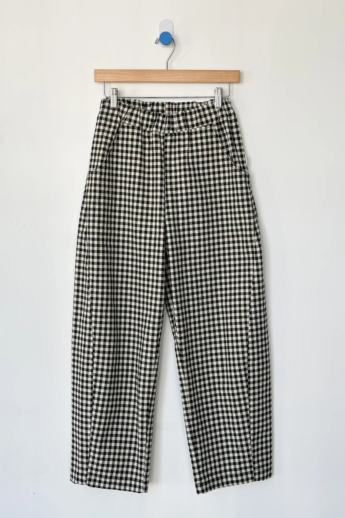 Gingham Arc Pants in Black