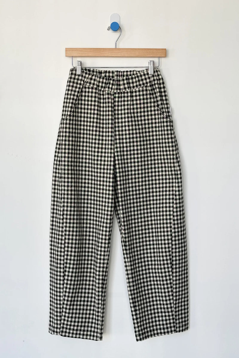 Gingham Arc Pants in Black